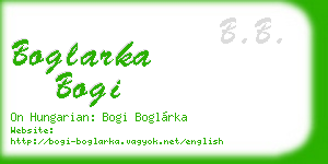 boglarka bogi business card