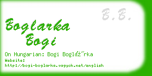 boglarka bogi business card